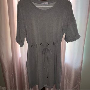 Casual Grey Dress with Pockets